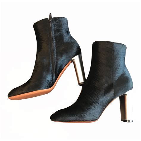 Céline Bam Bam Ridding Boots In Black With Gold 